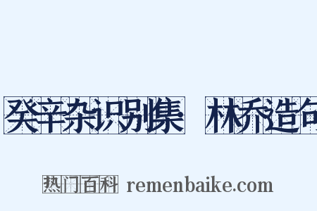 癸辛杂识别集·林乔造句是什么意思的图片